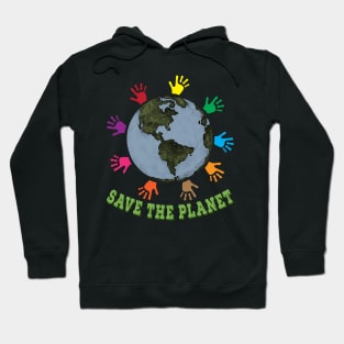 Save The Planet Earth Day Retro Environmental Hoodie